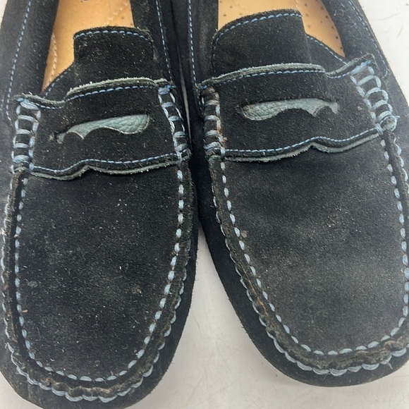 G.H. Bass & Co Navy Blue Suede Penny Loafers Driving Moccasins Size 9 BLO4132E main image 5